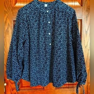 Old Navy Floral Corduroy Blouse Size Large